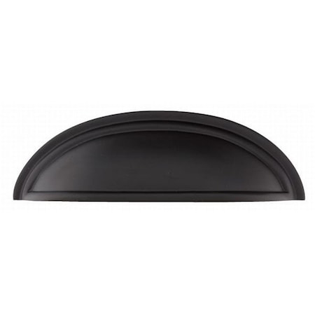 Patioplus 3 in. Center to Center Cup Cabinet Pull, Flat Black PA2006802